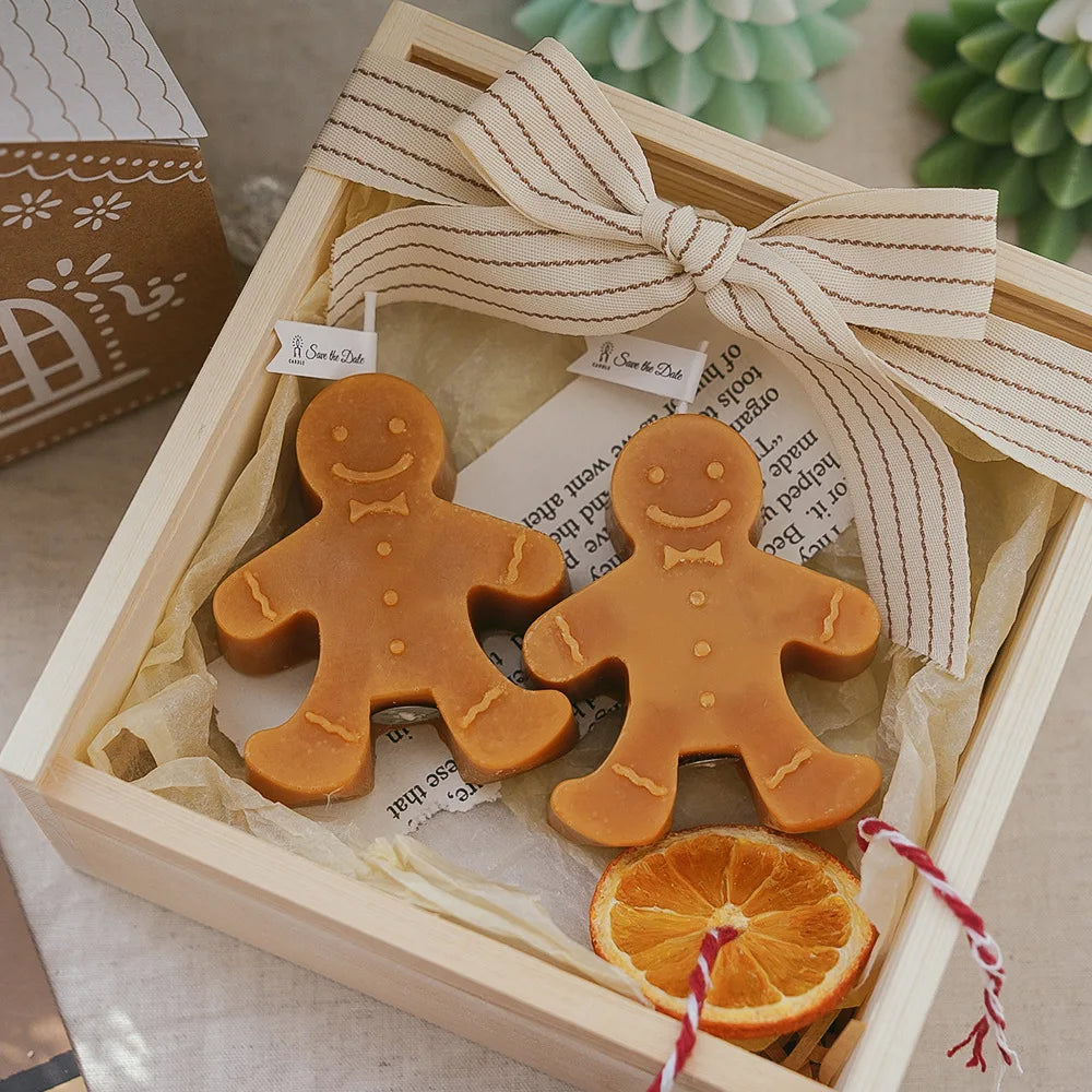Gingerbread Man Candle