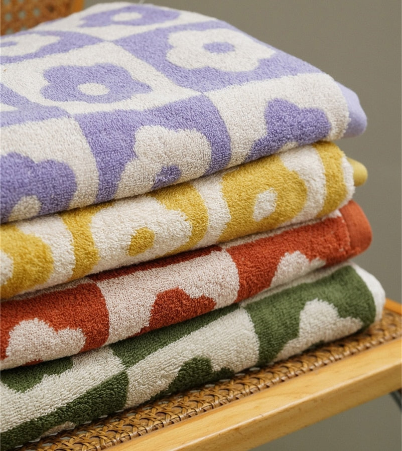 Retro Floral Towel