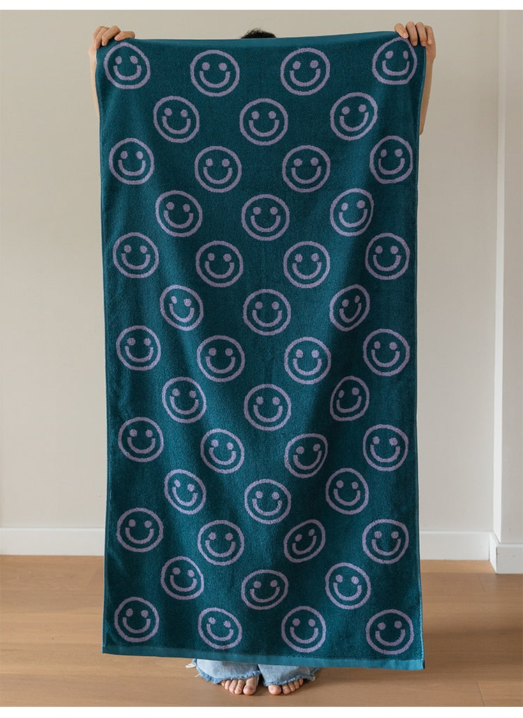 90s Smiley Face Towel