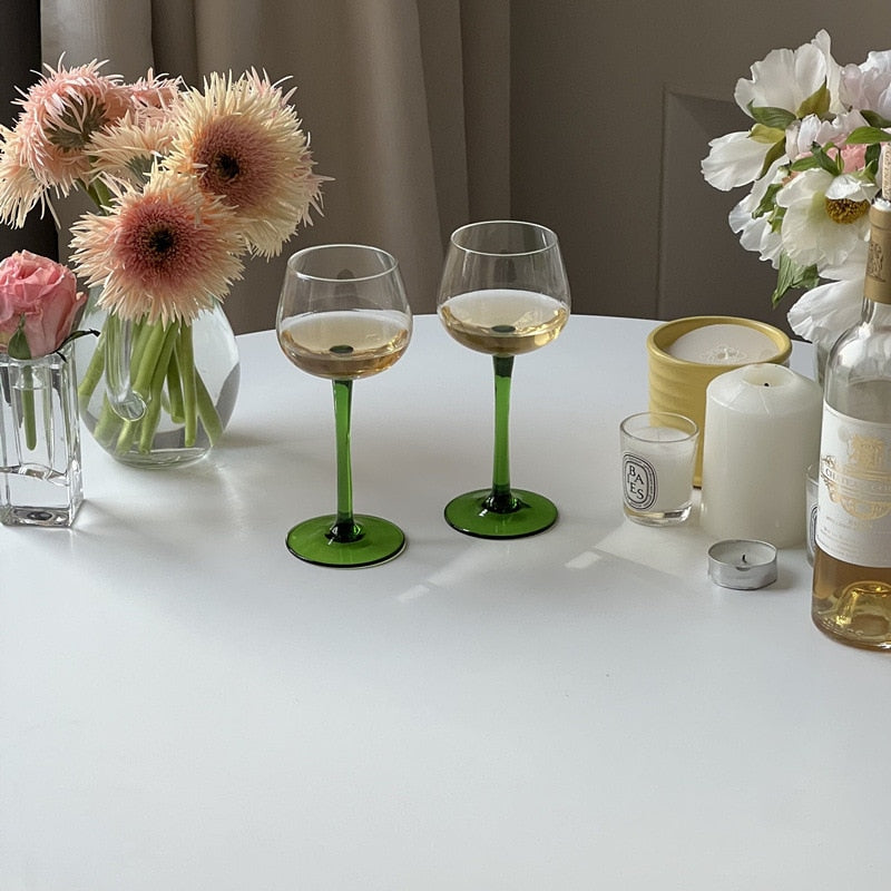 Emerald Wine Glass