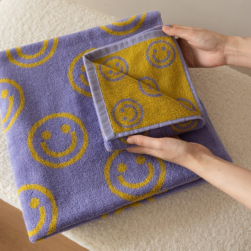 90s Smiley Face Towel