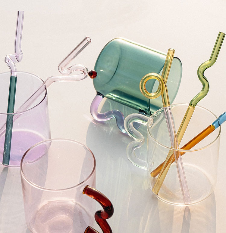 Colorful Glass Straws