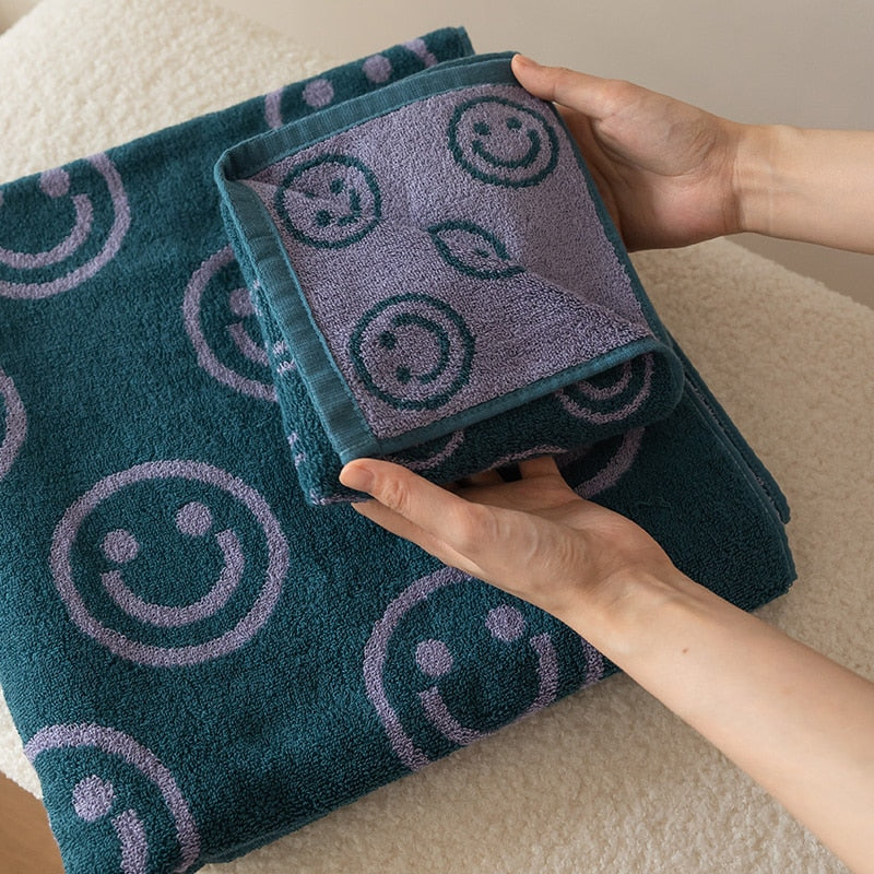 90s Smiley Face Towel